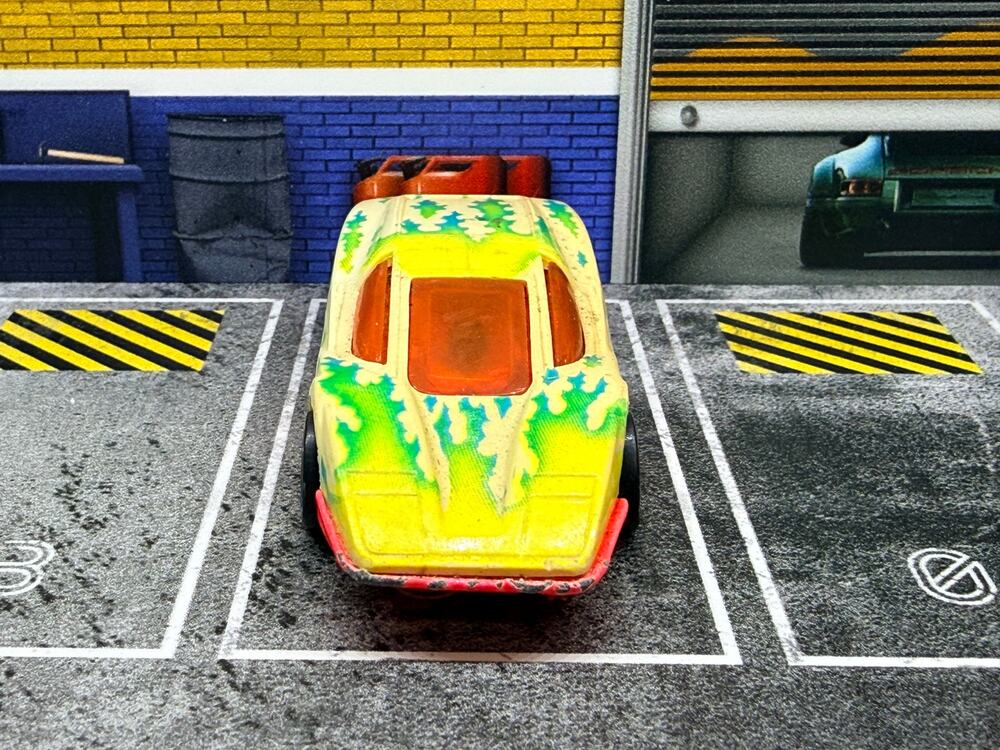 Hot Wheels Silver Bullet Diecast Car - Yellow/Green Custom Paint